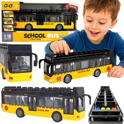 WOOPIE Bus mit Licht und zu öffnenden Türen
