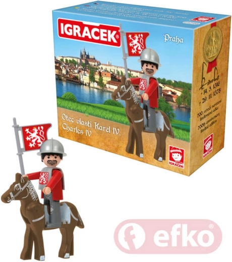 Efko Igráček Karl IV. Prag Set mit Pferd und Zubehör – 1 Stück