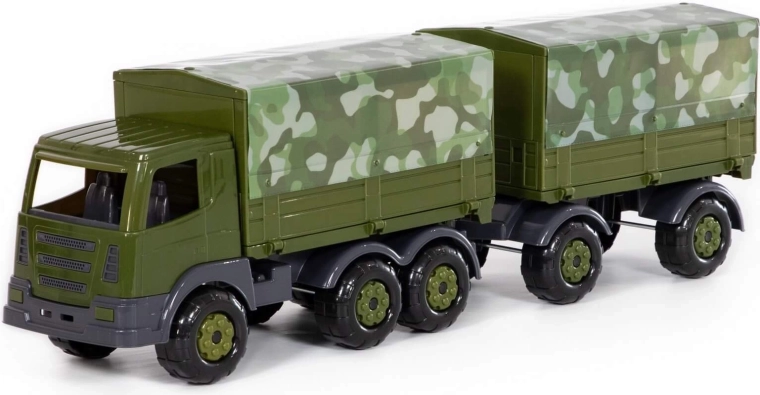 Militär-Lkw SuperTruck mit Anhänger – 1 Stück