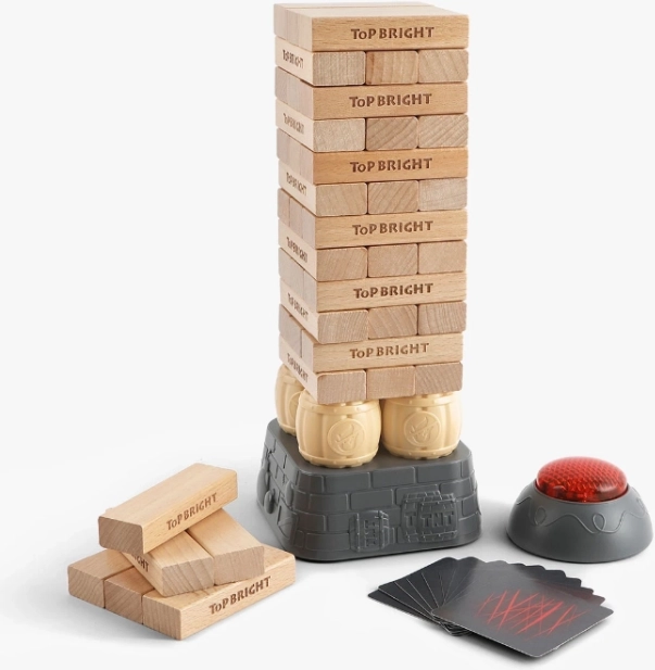Top Bright Holz-Turm mit Timer – Familienspiel