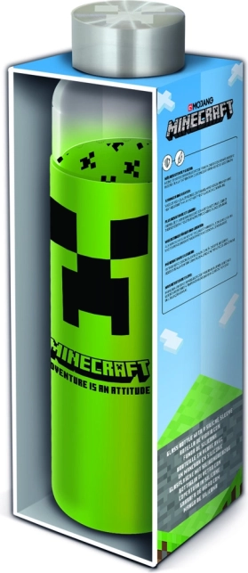 Glasflasche mit Hülle MINECRAFT 585 ml