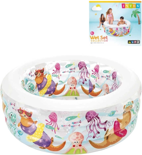 Aufblasbares Kinderbecken mit Ottern 152 × 56 cm