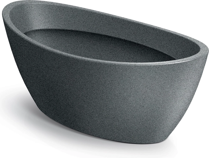 Ovaler Pflanzkübel Aria 40 cm, granitgrau