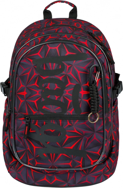 Schulrucksack Baagl Core Red Polygon