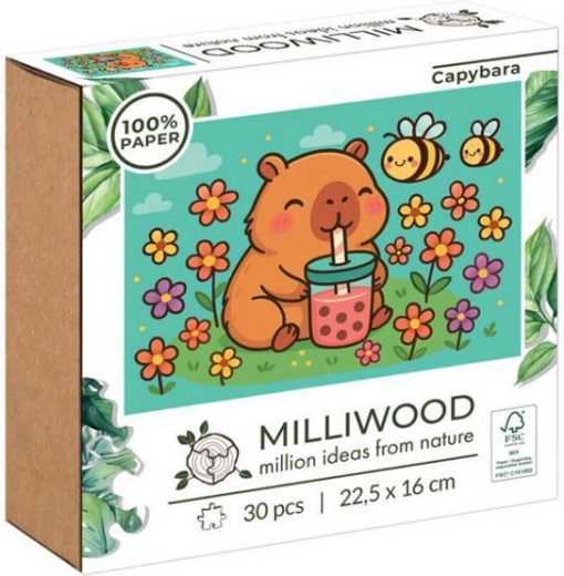 Puzzle mit 30 Teilen – Kapibara mit Bubble Tea