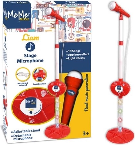 Meme Mikrofon auf Ständer, rot