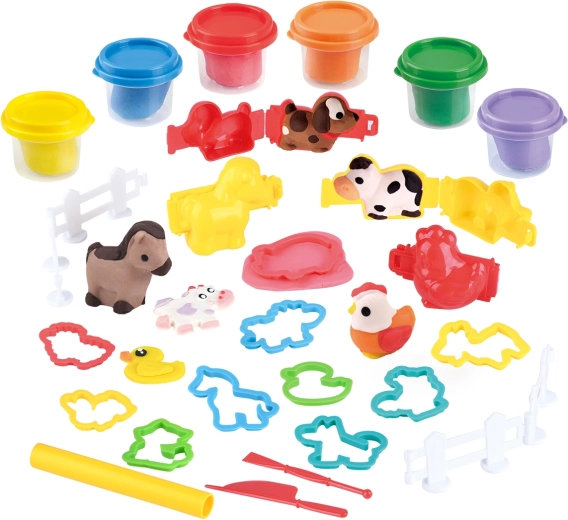 Playgo Knete Bauernhof-Set 6 × 56 g - 1 Stück