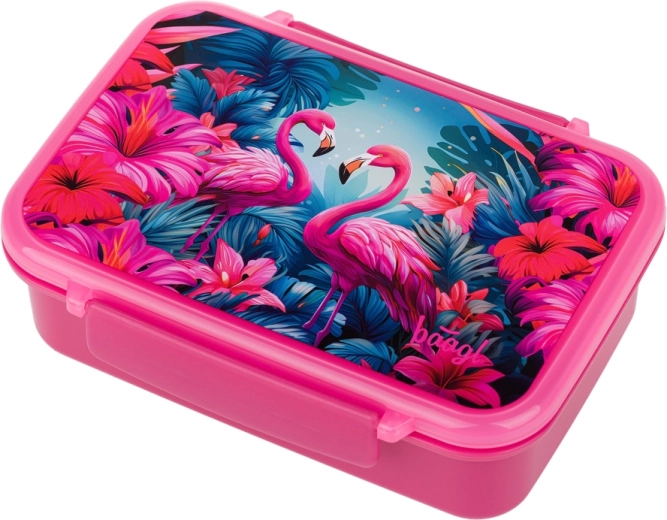 Baagl Lunchbox mit Fächern Flamingo
