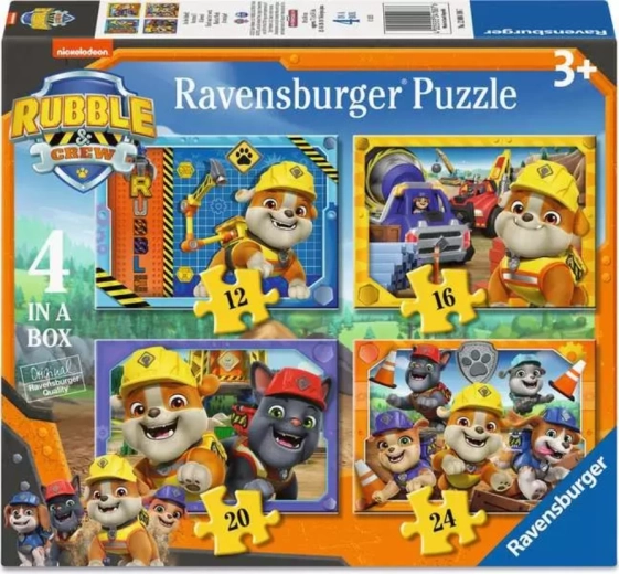Ravensburger Puzzle Paw Patrol – Rubble und seine Crew 4-in-1 (12–24 Teile)