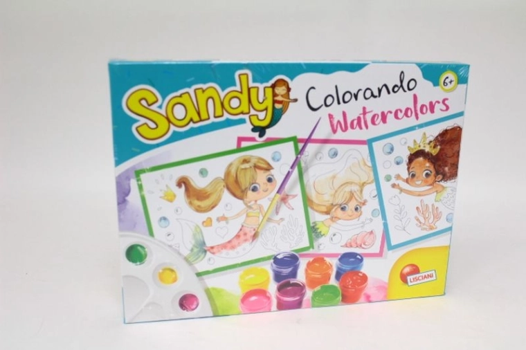 Lisciani Sandy Colorando – Aquarell-Malbilder mit Pinsel und Palette