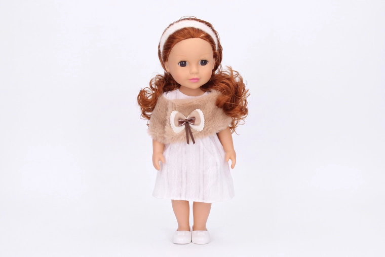 Puppe mit Pelz 36 cm