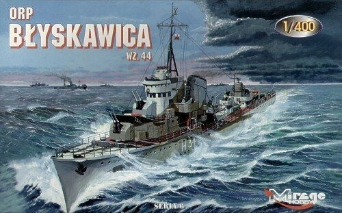 Plastikmodell ORP Błyskawica Muster 44