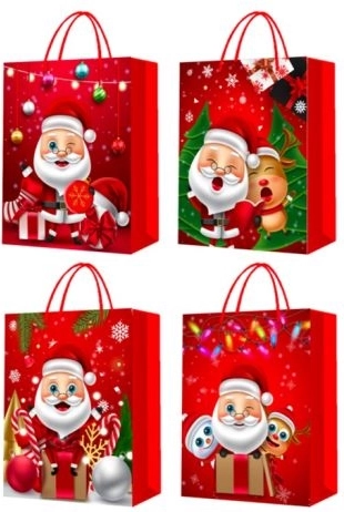 Weihnachtliche Geschenktüte in Größe M