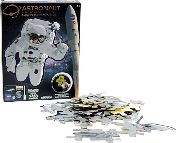 Riesiges Astronauten-Puzzle mit Leuchteffekt im Dunkeln, 50 Teile, NASA
