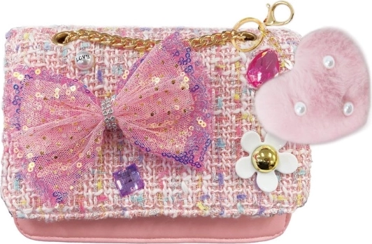 Hot Focus rosa Kinderhandtasche mit Schleife