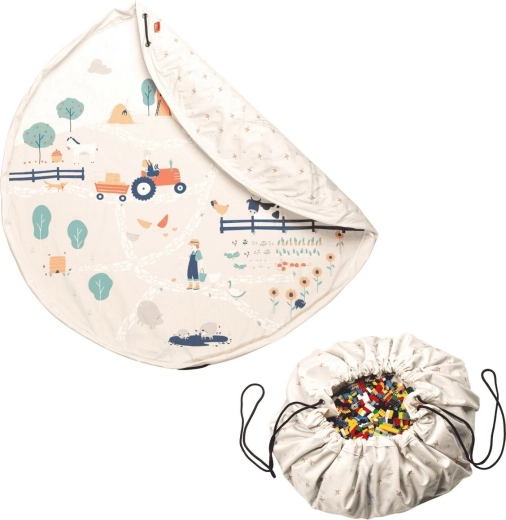 Play&Go Noomad Original Spieldecke und Spielzeugsack Farm