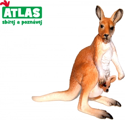 Figur Känguru mit Jungtier 9 cm