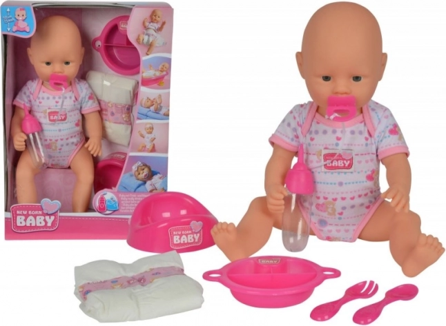 Neugeborenes mit Zubehör