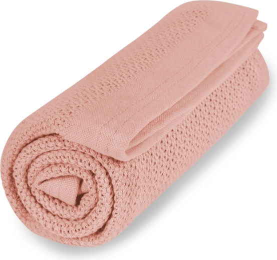 VINTER & BLOOM Decke Soft Grid Organic Cloud Pink