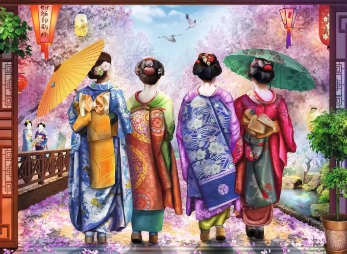 Puzzle RAVENSBURGER Zwischen blühenden Bäumen 500 Teile