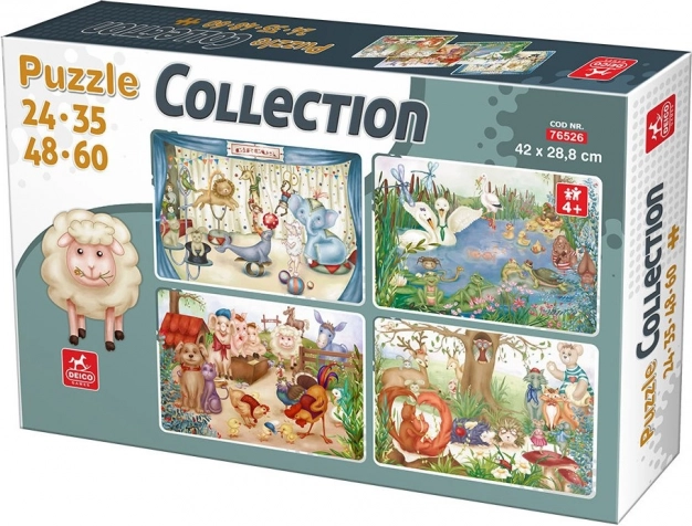 Puzzle Tierische Freunde 4-in-1