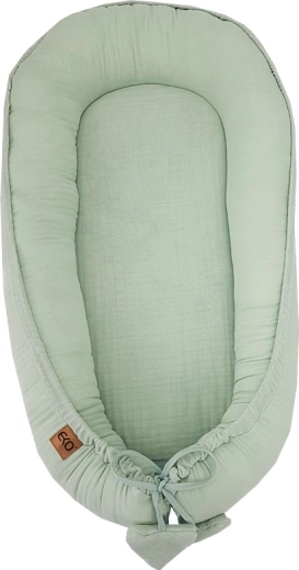 EKO Musselin-Babynest Mint 90 × 60 cm