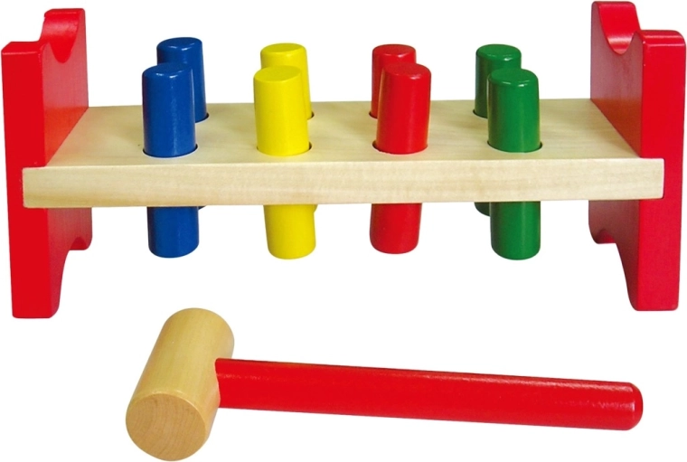 Babu Holz-Klopfbank mit Stiften