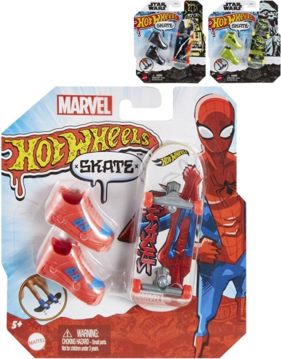 Mattel Hot Wheels Skate thematisches Fingerboard-Set mit Skateboard und Schuhen – 1 Stück