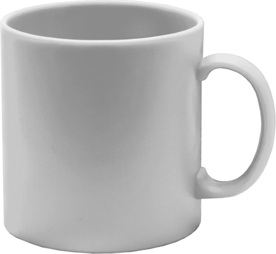 Großer glatter Kunststoffbecher 350 ml – Farbmix
