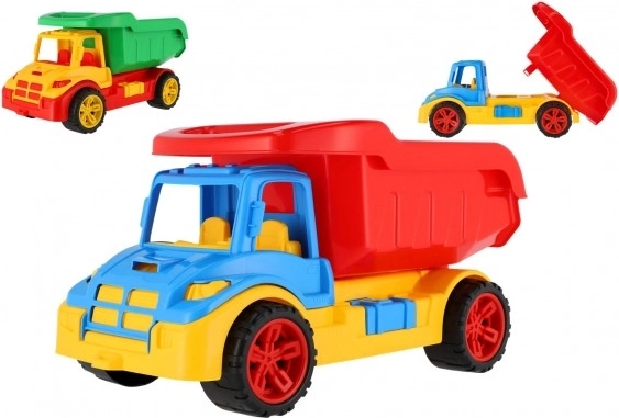 Großes rot-grünes Kippfahrzeug für Kinder