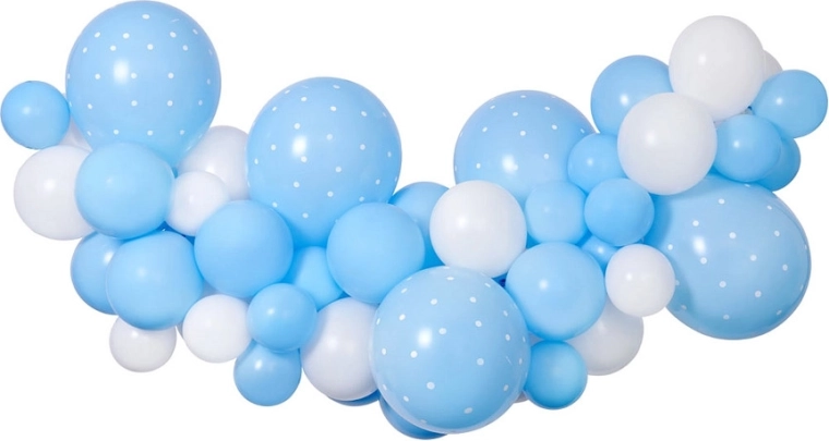 Ballongirlande aus Luftballons Gemar DIY Baby Blue