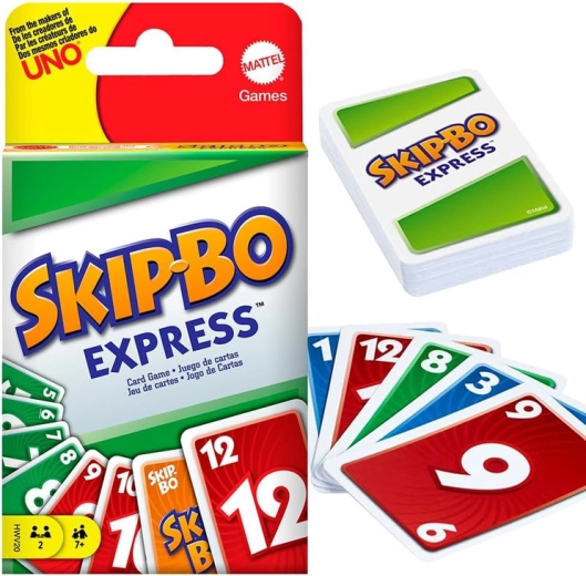 Mattel Skip-Bo Express – schnelles strategisches Kartenspiel