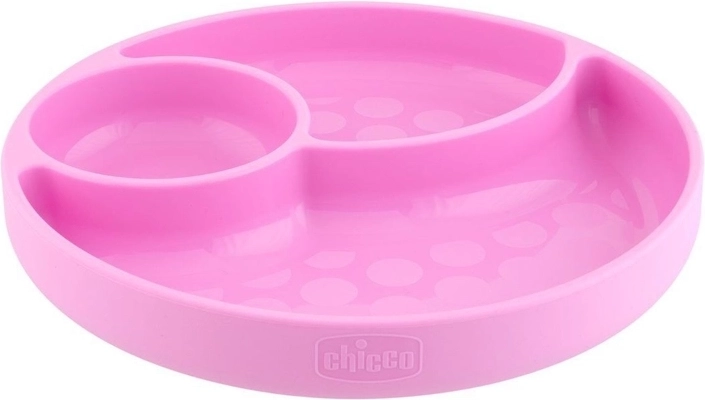 Chicco Silikonteller mit Saugnapf, blaugrün, 12m+