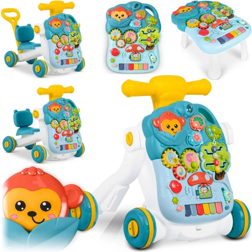 Lernlaufwagen und Rutschfahrzeug 5-in-1 Ricokids grün