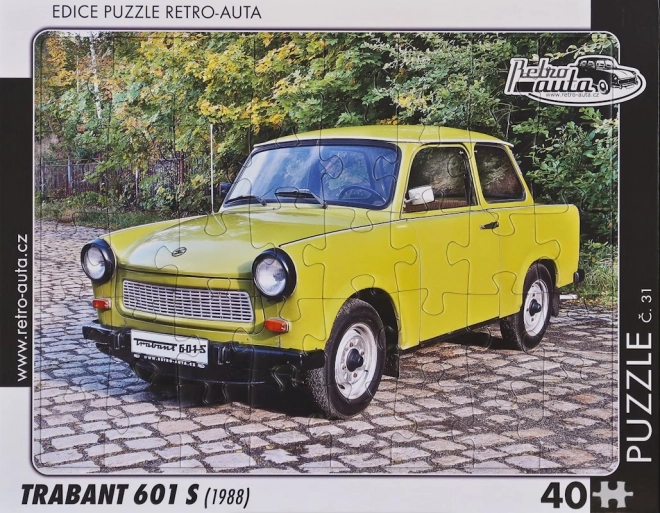 Retro-Auto-Puzzle Trabant 601 S 40 Teile