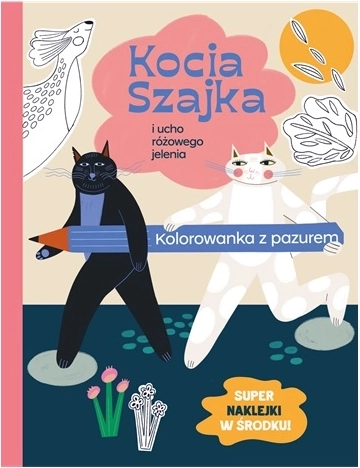 Kocia Szajka i ucho różowego jelenia – Malbuch mit Stickern - 1 Stück