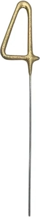 Goldene Tortenfontäne „kaltes Feuer“ Ziffer 4, 15 cm – 1 Stück