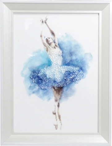 Bild mit Ballerina im Rahmen 24 × 34 cm