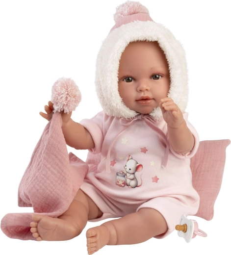Llorens New born realistische Baby-Puppe mit Geräuschen 38 cm