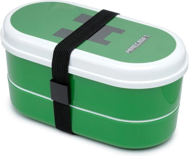 Zweistufige Lunchbox mit Besteck Minecraft