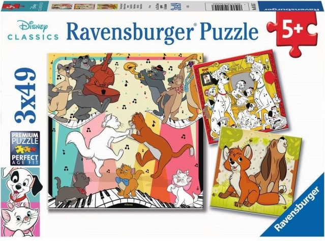 Ravensburger Puzzle Disney Classics: Tiere in guter Laune 3×49 Teile