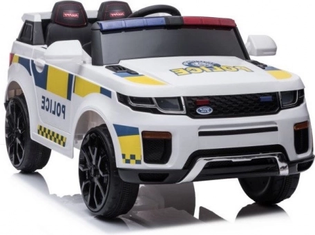 Elektrisches Polizeiauto für Kinder, weiß