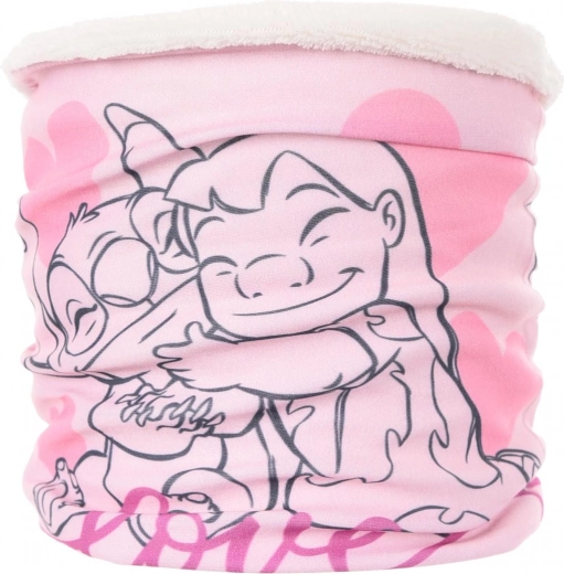 Kinder-Halswärmer Lilo & Stitch rosa