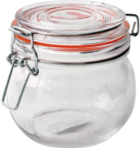 Glasdose mit Bügelverschluss 450 ml