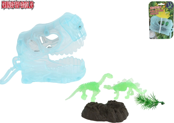 Dinoworld 3D-Schlüsselanhänger mit leuchtenden Dinosauriern, 11 cm