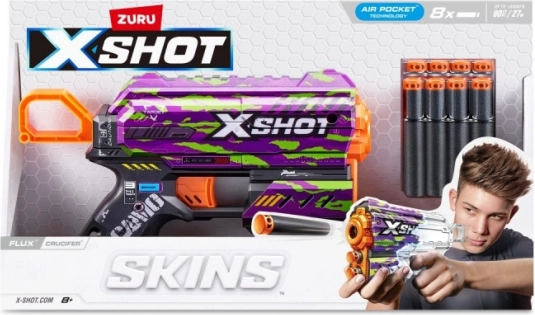X-Shot Skins Flux – Schaumstoffpistole Crucifer (8 Pfeile)