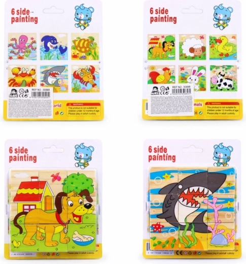 Bildwürfel aus Holz für Kinder