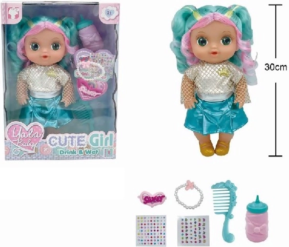 Puppe 30 cm mit Zubehör