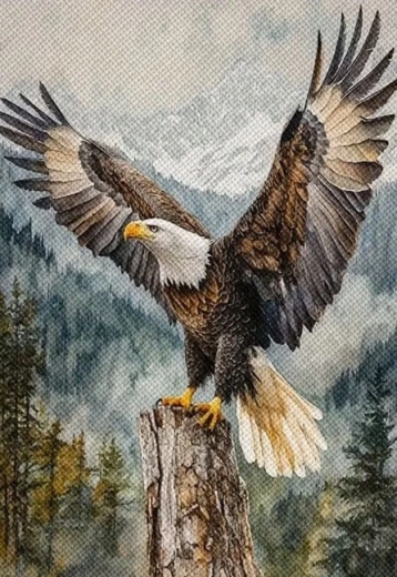 Norimpex Diamantmalerei Adler mit ausgebreiteten Flügeln 30 × 40 cm