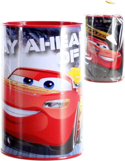 Rundes Kinder-Metallsparschwein Cars 15 cm – 1 Stück
